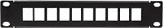 LOGILINK ACT108 10-PORT 10” PATCH PANEL FOR KEYSTONE BLACK