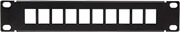 LOGILINK LOGILINK ACT108 10-PORT 10'' PATCH PANEL FOR KEYSTONE BLACK