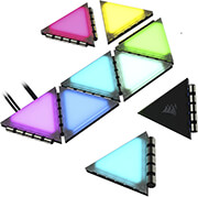 CORSAIR CORSAIR CL-9011114-WW ICUE LC100 CASE ACCENT LIGHTING PANELS MINI TRIANGLE (9X TILE STARTER KIT)