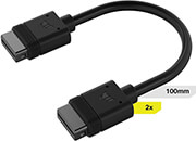 CORSAIR CORSAIR CL-9011121-WW ICUE LINK CABLES 2X100MM STRAIGHT/STRAIGHT BLACK