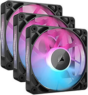 CORSAIR CORSAIR CO-9051018-WW RX120 ICUE LINK RGB FAN STARTER KIT 3 X 120MM BLACK WITH ICUE LINK SYSTEM HUB