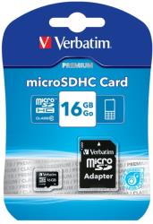 VERBATIM VERBATIM 44082 MICROSDHC CLASS 10 16GB WITH ADAPTER