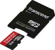 TRANSCEND TRANSCEND TS32GUSDU1 32GB MICRO SDHC CLASS 10 UHS-I 400X PREMIUM WITH ADAPTER