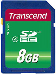 TRANSCEND TRANSCEND TS8GSDHC4 8GB SDHC CLASS 4 STANDARD