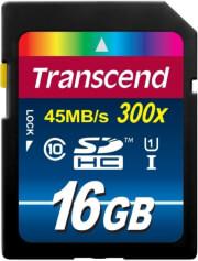 TRANSCEND TRANSCEND TS16GSDU1 16GB SDHC CLASS 10 UHS-I 300X PREMIUM