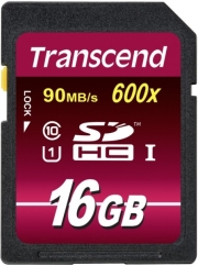 TRANSCEND TRANSCEND TS16GSDHC10U1 16GB SDHC CLASS 10 UHS-I 600X ULTIMATE
