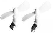 XLAYER MINI FAN 2-IN-1 MICRO USB &amp; USB WHITE φωτογραφία
