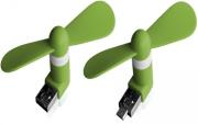 XLAYER XLAYER MINI FAN 2-IN-1 MICRO USB &amp; USB GREEN