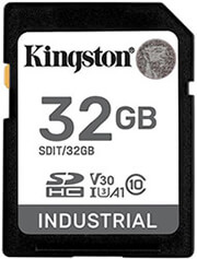 KINGSTON KINGSTON SDIT/32GB 32GB INDUSTRIAL PSLC SDHC MEMORY CARD UHS-I U3 V30 A1 TLS NAND
