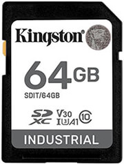 KINGSTON KINGSTON SDIT/64GB 64GB INDUSTRIAL PSLC SDXC MEMORY CARD UHS-I U3 V30 A1 TLS NAND