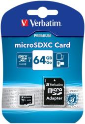 VERBATIM VERBATIM 44084 MICRO SDXC 64GB CLASS 10 WITH ADAPTER
