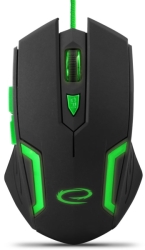 ESPERANZA EGM205G WIRED MOUSE FOR GAMERS 6D OPTICAL USB MX205 FIGHTER GREEN