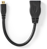 NEDIS NEDIS CVGP34790BK02 HIGH SPEED HDMI CABLE WITH ETHERNET, HDMI MICRO - HDMI FEMALE 0.2M