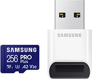 SAMSUNG SAMSUNG MB-MD256SB/WW PRO PLUS 256GB MICRO SDXC 2023 UHS-I U3 V30 A2 + USB READER