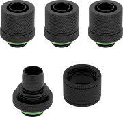 CORSAIR HYDRO X FITTING SOFT XF STRAIGHT BLACK 4-PACK (10/13MM COMPRESSION)