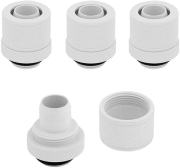 CORSAIR HYDRO X FITTING SOFT XF STRAIGHT GLOSSY WHITE 4-PACK (10/13MM COMPRESSION)