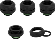 CORSAIR CORSAIR HYDRO X FITTING HARD XF STRAIGHT BLACK 4-PACK (12MM OD COMPRESSION)