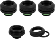 CORSAIR HYDRO X FITTING HARD XF STRAIGHT BLACK 4-PACK (14MM OD COMPRESSION)