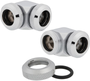 CORSAIR CORSAIR HYDRO X FITTING HARD XF 90° ANGLED CHROME 2-PACK (12MM OD COMPRESSION)