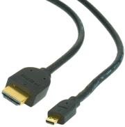 CABLEXPERT CC-HDMID-10 HDMI CABLE MALE TO MICRO D-MALE GOLD PLATED 3M BLACK