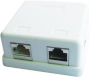 CABLEXPERT NCAC-HS-SMB2 2-JACK SURFACE MOUNT BOX WITH 2 CAT5E HALF-SHIELDED KEYSTONE JACKS