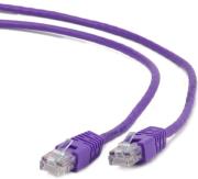 CABLEXPERT PP12-0.25M/V PURPLE PATCH CORD CAT.5E MOLDED STRAIN RELIEF 50U PLUGS 0.25M