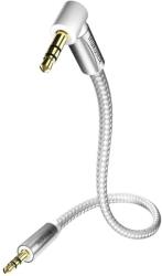 IN-AKUSTIK IN-AKUSTIK PREMIUM II MP3 AUDIO CABLE 3.5MM JACK PLUG 90° 1.5M WHITE/SILVER