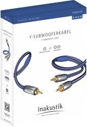 IN-AKUSTIK IN-AKUSTIK PREMIUM Y SUBWOOFER AUDIO CABLE CINCH - 2X CINCH 3M BLUE/SILVER