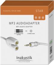 IN-AKUSTIK IN-AKUSTIK STAR MP3 AUDIO ADAPTER JACK ΤΟ RCA WHITE