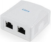 GEMBIRD NCAC-2F6-01 CAT6 FTP 2-PORT SURFACE MOUNT BOX