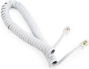 CABLEXPERT CABLEXPERT TC4P4CS-2M-W TELEPHONE HANDSET SPIRAL CORD RJ10 (4P4C) 2M WHITE