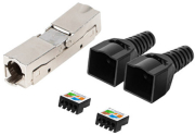 LANBERG 2XRJ-45 FTP CAT.6 PLUG 8P8C TOOL-LESS ADAPTER