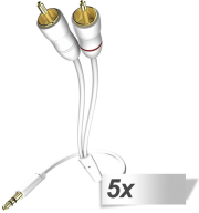 5X IN-AKUSTIK STAR AUDIO CABLE 3,5 MM JACK PLUG CINCH 3,0 M 00310003