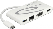 DELOCK DELOCK 87731 USB TYPE-C 3.1 DOCKING STATION HDMI 4K 30 HZ + VGA + LAN + USB PD