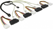 DELOCK 83390 CABLE MINI SAS HD SFF-8643 > 4 X SAS SFF-8482 + POWER + SIDEBAND 0.5 M
