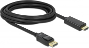 DELOCK 82435 CABLE DISPLAYPORT 1.1 MALE > HIGH SPEED HDMI-A MALE PASSIVE 3 M BLACK