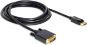 DELOCK DELOCK 82592 CABLE DISPLAYPORT 1.3 MALE > DVI 24+1 MALE PASSIVE 3 M BLACK