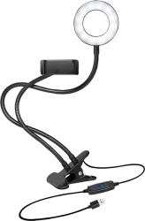 LOGILINK LOGILINK AA0150 LED RING FILL LIGHT FOR SMARTPHONE, 8.5 CM, BLACK