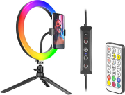 TRACER TRACER RGB RING LAMP 26CM WITH REMOTE CONTROL AND TRIPOD