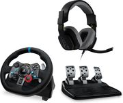 LOGITECH G29 DRIVING FORCE RACING WHEEL FOR PS3/PS4/PS5/PC +PEDALS +ASTRO A10 GAMING HEADSET BUNDLE