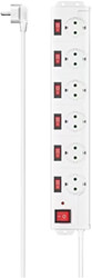 HAMA 223159 POWER STRIP 6-WAY 1.4M INDIVIDUALLY SWITCHABLE WHITE
