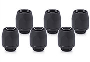 ALPHACOOL ALPHACOOL HF COMPRESSION FITTING TPV METALL - 12,7/7,6MM GEE - BLACK - 6ER KIT