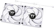 THERMALTAKE THERMALTAKE CT120 PC COOLING FAN WHITE 2-PACK 4-PIN PWM