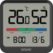 SAVIO CT-01/B TEMPERATURE AND HUMIDITY SENSOR BLACK