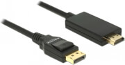 DELOCK 85316 DISPLAYPORT MALE - HDMI MALE CABLE 1M BLACK PER.611774