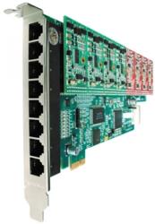 OPENVOX A800E10 8 PORT ANALOG PCI-E CARD + 1 FXS MODULE