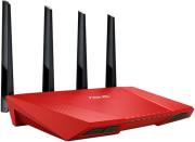 asus rt ac87u wireless ac2400 dual band gigabit router red photo asus rt ac87u wireless ac2400 dual band gigabit router red photo
