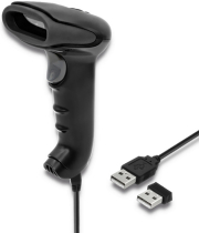 QOLTEC WIRELESS LASER BARCODE SCANNER 1D 2D BLACK