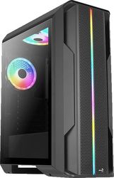 AEROCOOL CASE AEROCOOL SPLINTER DUO-G-BK-V1 MIDI TOWER TEMPERED GLASS BLACK