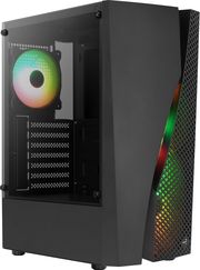 AEROCOOL CASE AEROCOOL WAVE-G-BK-V3 MIDI TOWER TEMPERED GLASS BLACK